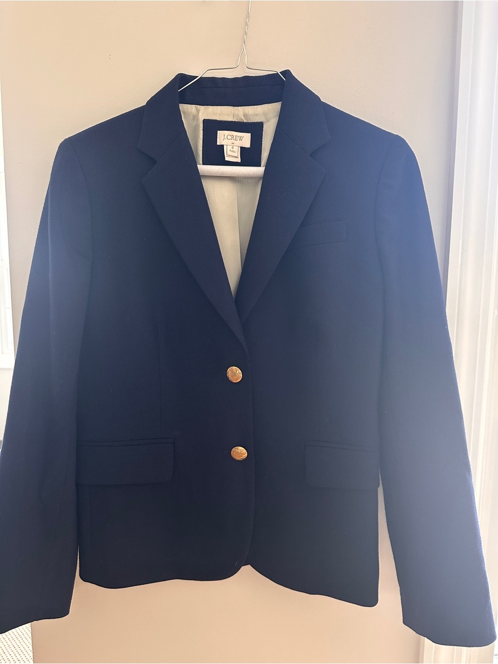J. Crew Navy Blazer with Gold Buttons